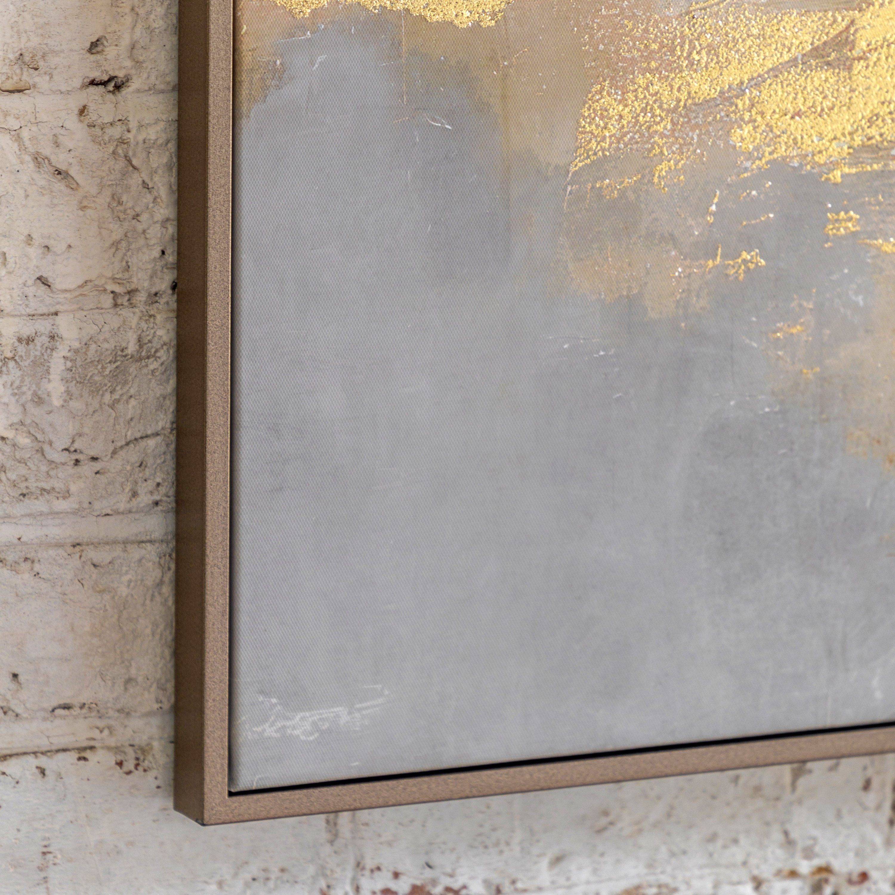 Ethereal Golden Sunset Framed Canvas Wall Art